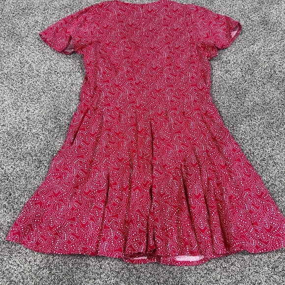 Universal Thread Red Linen Blend Stars Paisley Mini A Line Dress Size Medium - Picture 13 of 13